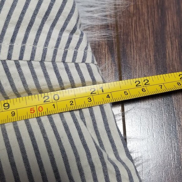 Vintage Point Zero Cotton Blend Y2K Pinstripe A-Line Skirt Business Casual Retro - Picture 8 of 9